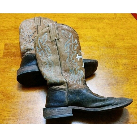 Tony Lama Men\'s Cowboy Western Boots 9B Signed By Country Star James Wesley